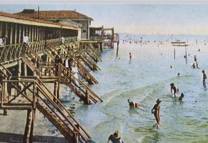 vita di spiaggia al Lido nell'800